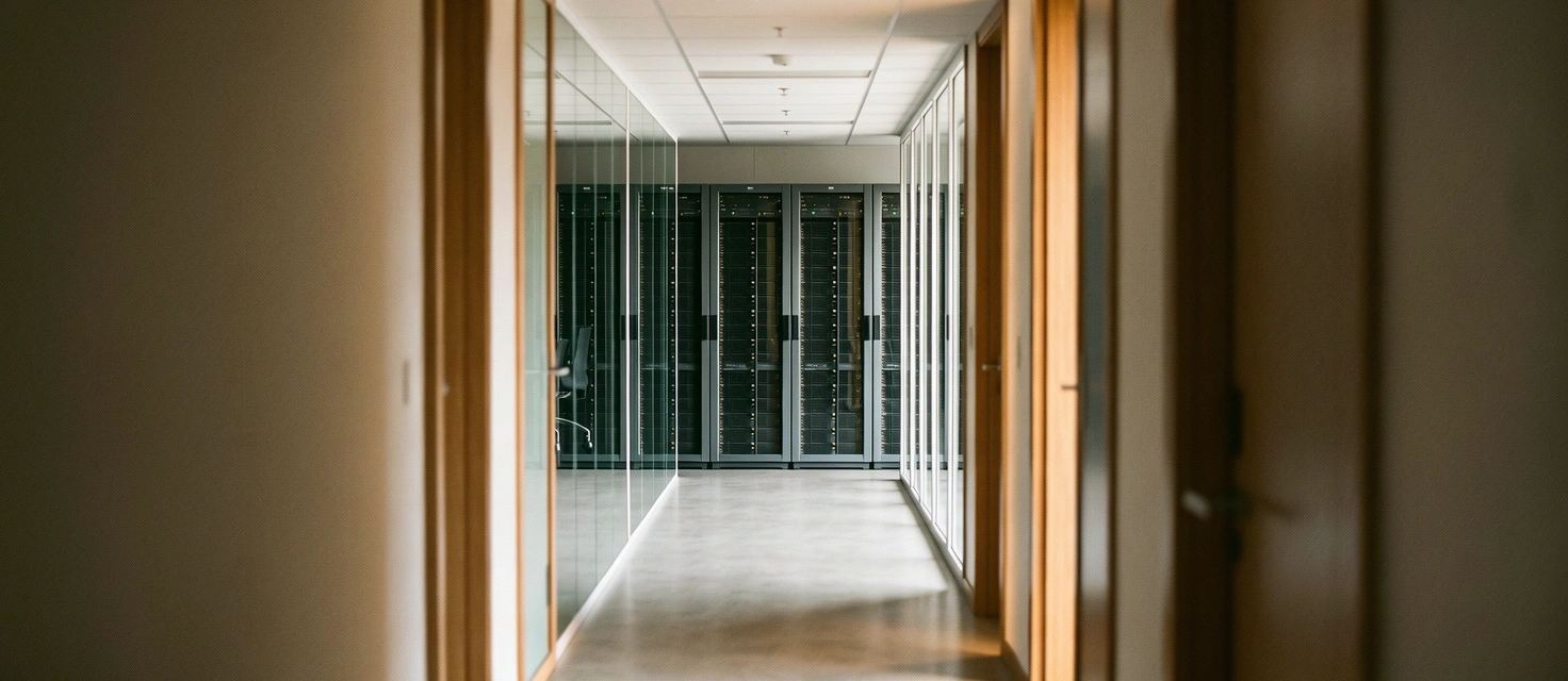 Corporate environment illustrating data security and professionalism